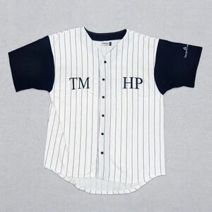 Badger‎ Sport Pinstripe Baseball Jersey TM HP White Navy Men's XL